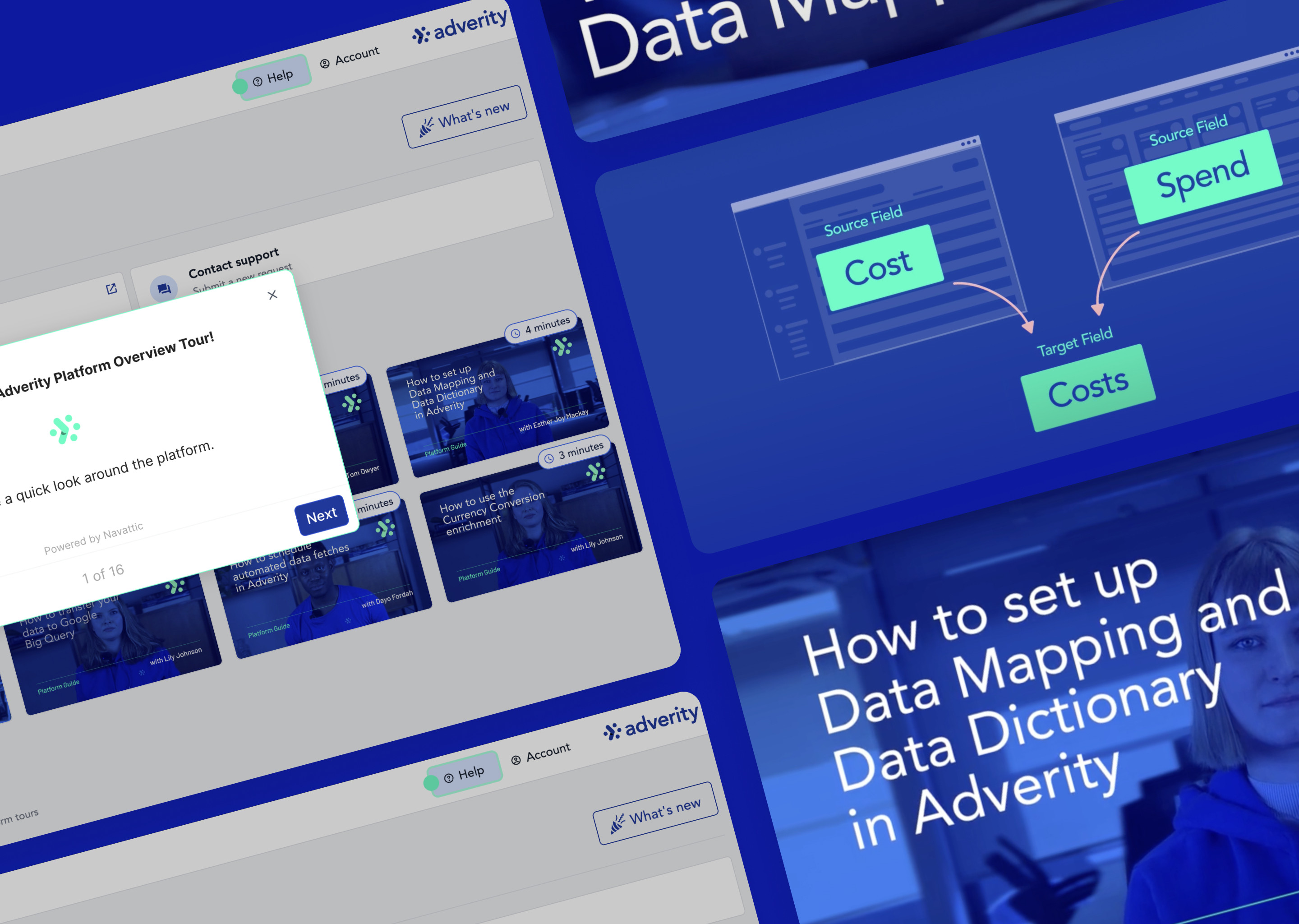 Data mapping configuration interface for Adverity's data integration platform