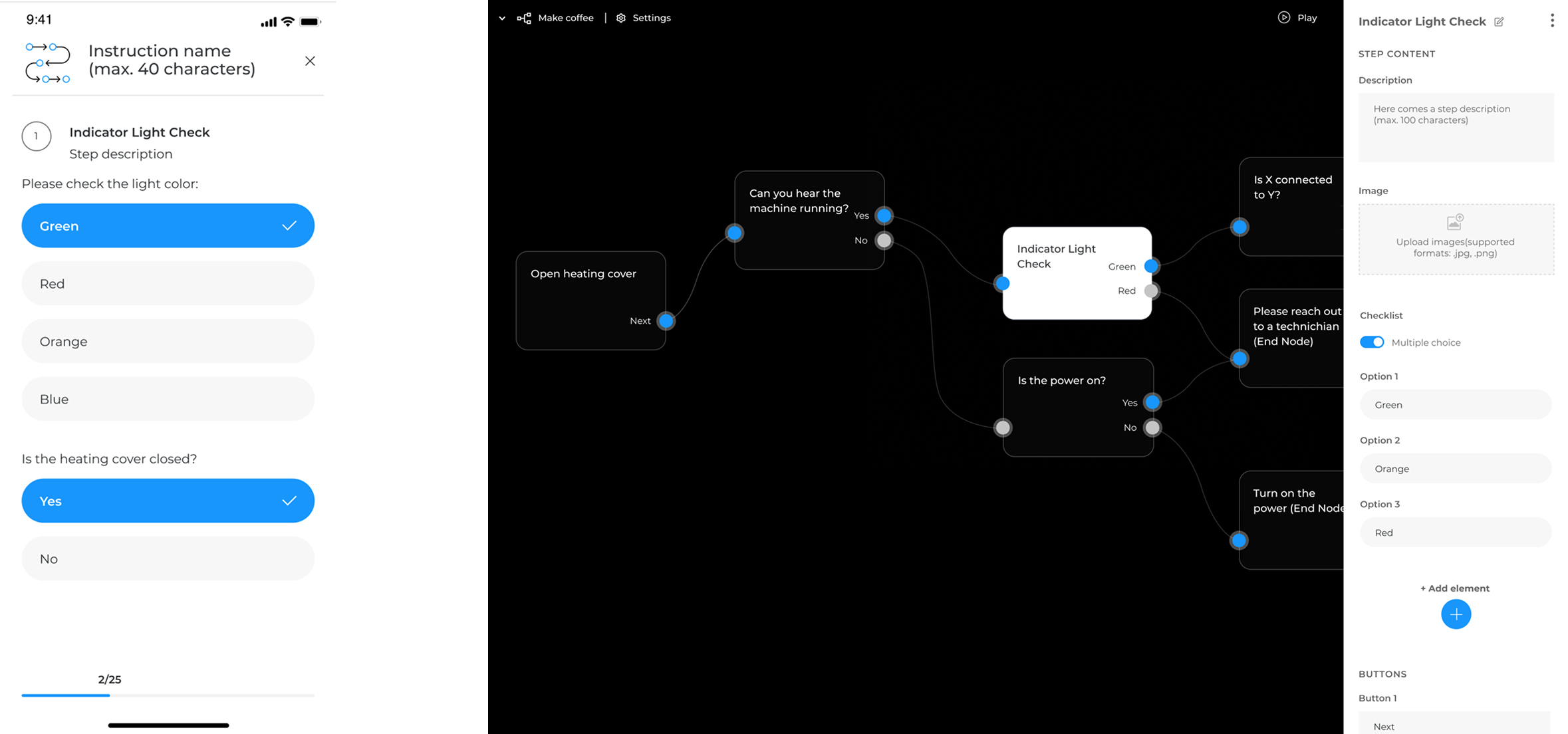 Workflows rich content AR experience